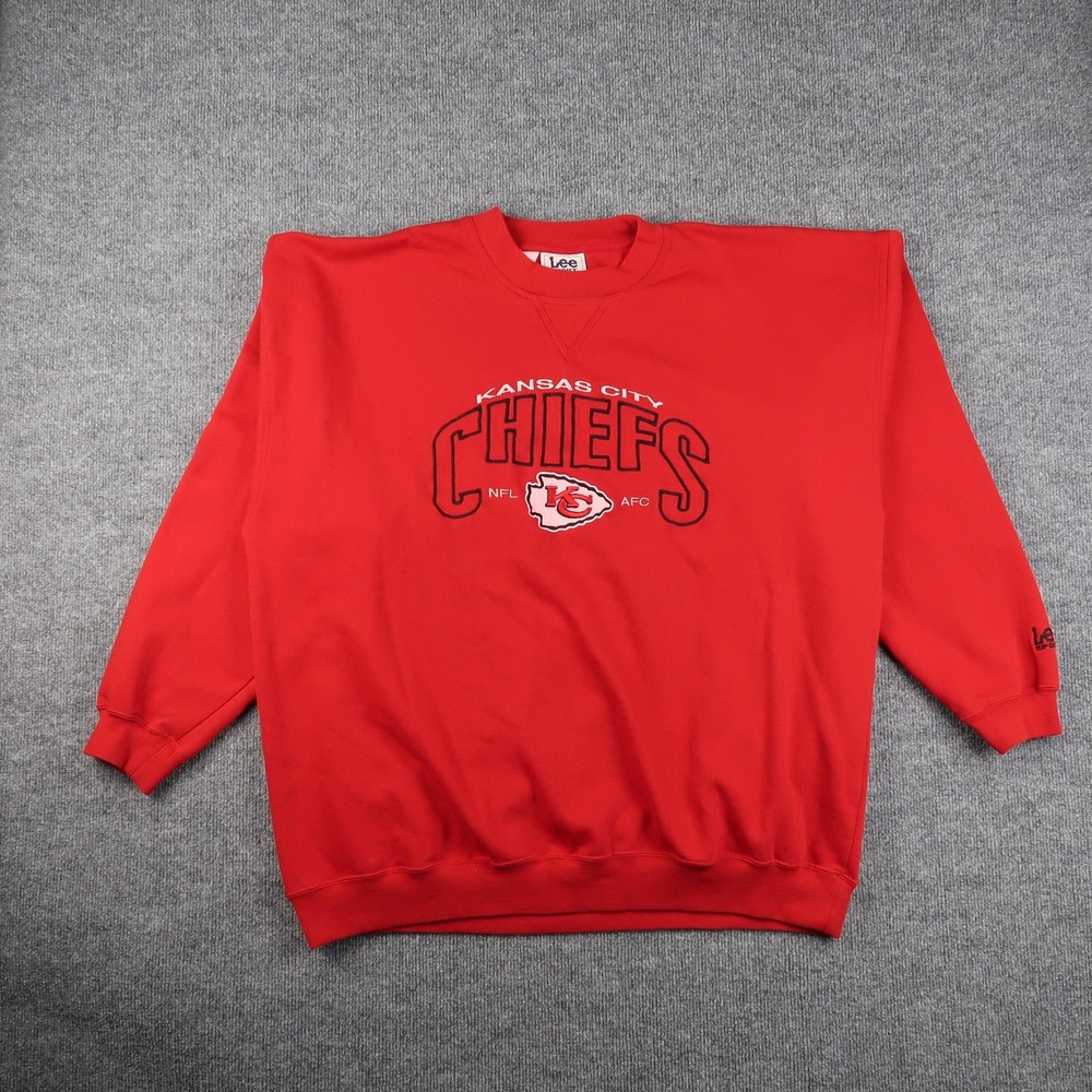 VTG Kansas City Chiefs Sweatshirt 2XL NFL Football Crewneck Pullover‎ Lee Sport